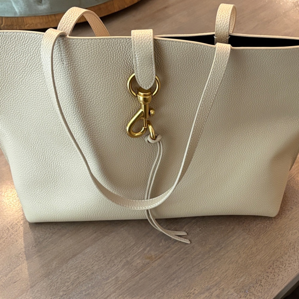 Rebecca Minkoff Cream Tote with Gold Accent